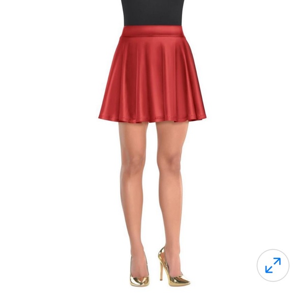NEW Party City Red Flare Skirt Costume - Picture 1 of 11